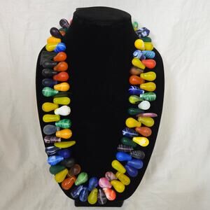 Vintage/Antique Mali Wedding Bead Necklace Bohemian Venetian Trade 30 Inches